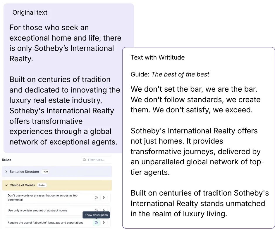 Writitude for Real estate